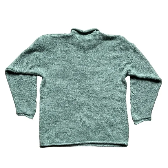 Vintage Jessie light green knit sweater with rolled collar - Size 36 - Picture 2 of 11